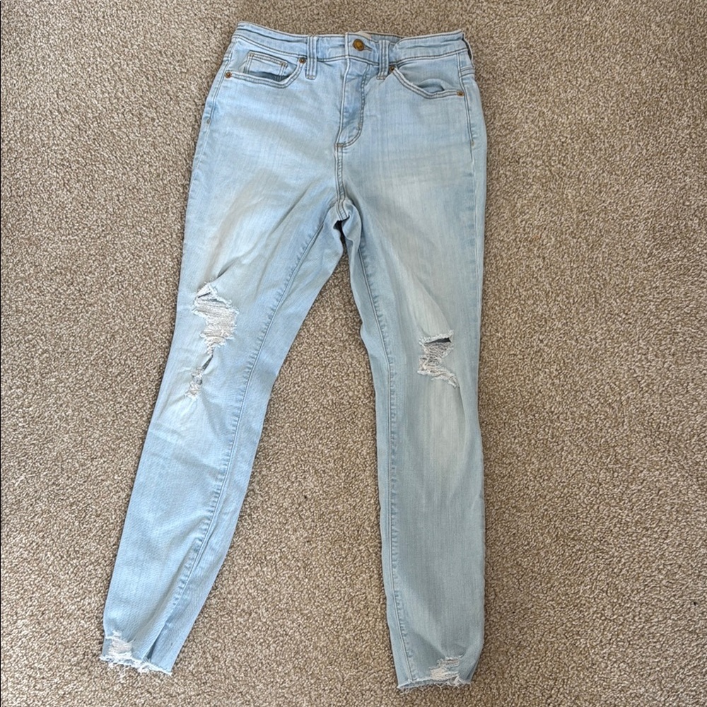 Light Blue Distressed Women's Jeans